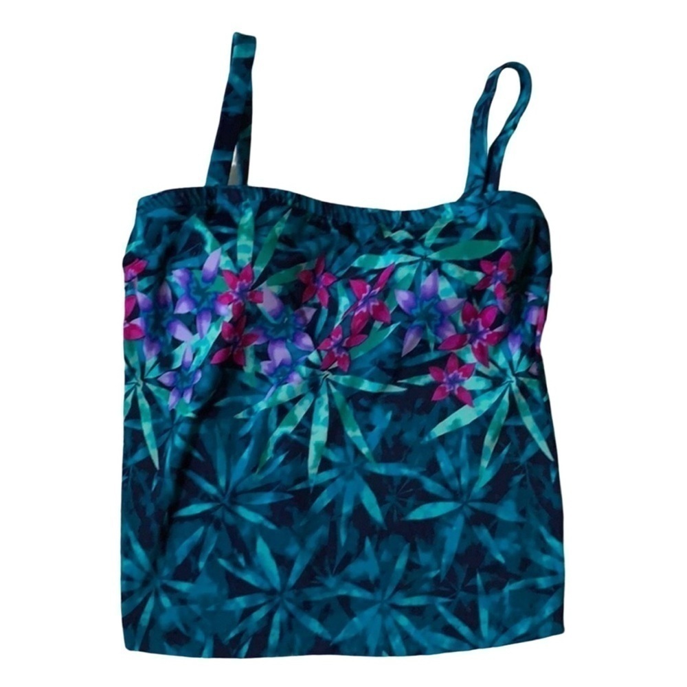 Maxine Tankini top Size 14 Tropical print